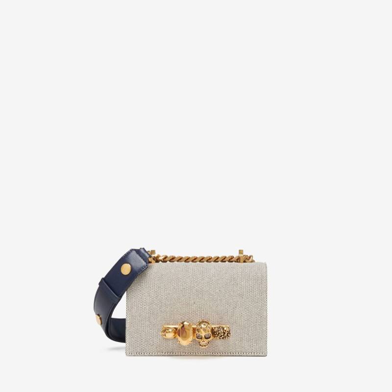 Alexander McQueen Women's Silver The Biker Mini Jewelled Satchel (Calfskin)